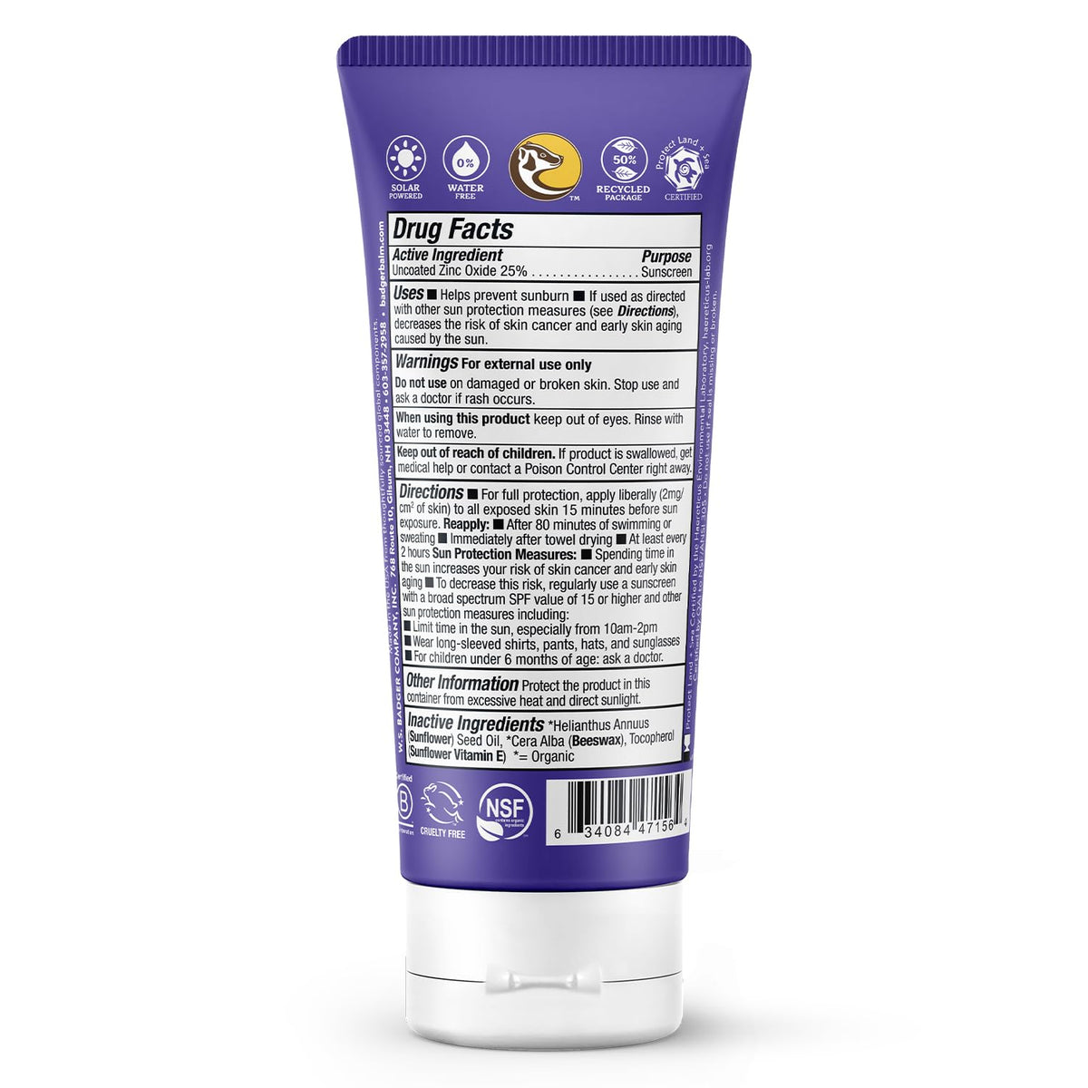 SPF 50 Adventure Mineral Sunscree + SPF 40 Tinted Face Sunscreen by Badger – Pack of 2