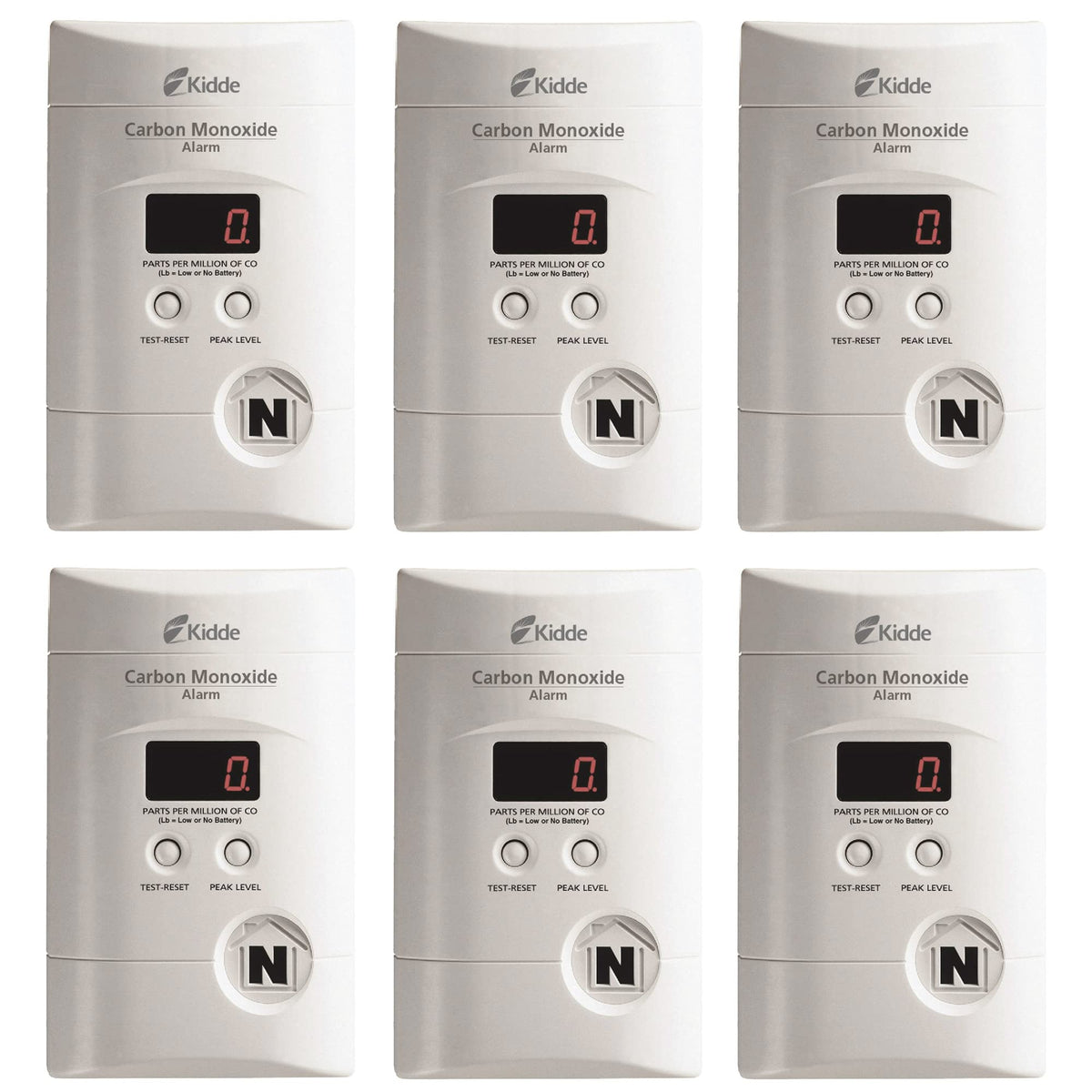 Kidde 6 Pack / White / Pack of 6 Combination Smoke & Carbon Monoxide Detectors