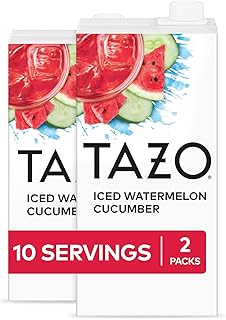 TAZO Iced Watermelon Cucumber Herbal Tea Concentrate, 32 fl oz (Pack of 2)