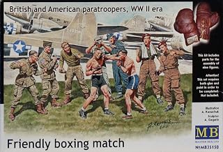 Masterbox Master Box 1:35 Boxing Match British American Paratrooper Figure Kit #MB35150