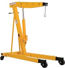 Vestil EHN-60-T Steel Shop Crane Engine Hoist with Telescopic Legs 6000 Lb. Capacity Yellow