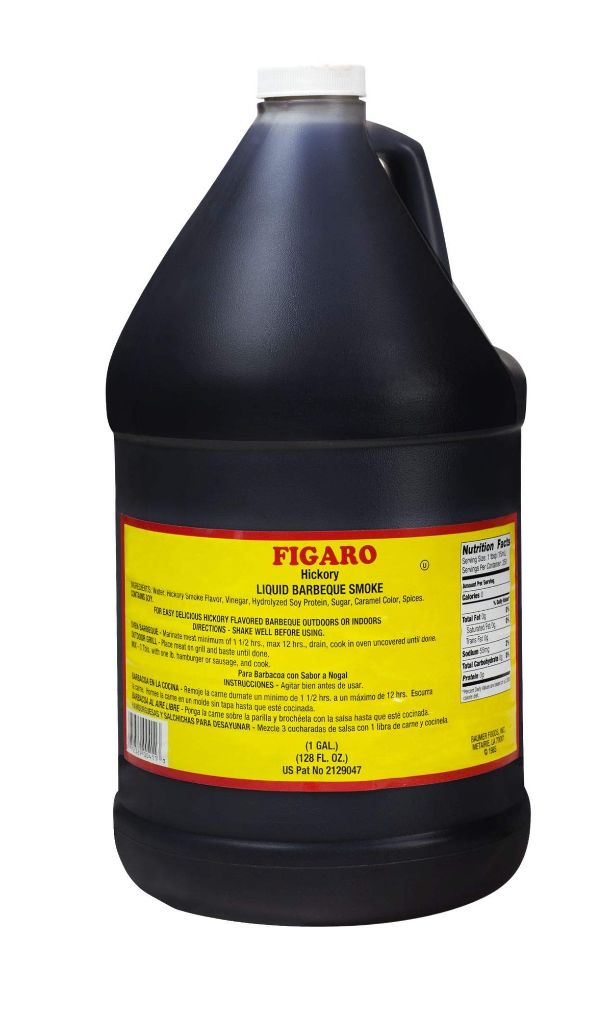 Figaro Hickory Liquid Smoke Sauce by Crystal Extra Hot Sauce – 1 Gallon, Pack of 4, Model 1170