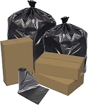 EcoStrong™ Repro 1.7-mil Can Liners, 60 Gallons, Black, 10 Liners Per Roll, Case Of 10 Rolls