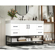 Caroline Bathroom Vanity White by Lighting Design – Wood, White, Model VF29248WH