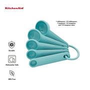 Measuring Spoons by KitchenAid – Set Of 5, 25.0 milliliters, Plastic, Aqua Sky, Model KQ057OHAQA