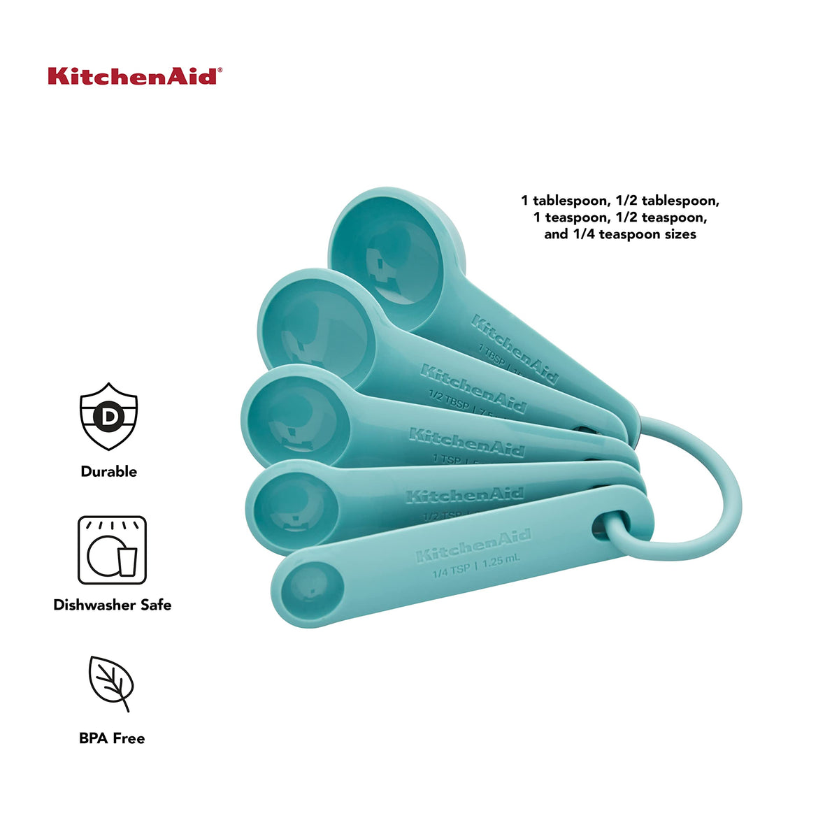 KitchenAid Aqua Sky / Set Of 5 / 25.0 milliliters Spoons