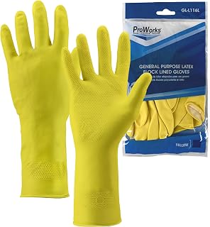 Hospeco GL-L116LS General Purpose Latex Glove, 12" Length, 16 mils Thick, Small (Pack of 12)
