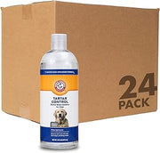 Arm & Hammer Clinical Care Dental Rinse for Dogs, 16 Fl Oz, 24-Pack | Odorless, flavorless water additive for daily plaque, tartar, and bad breath control
