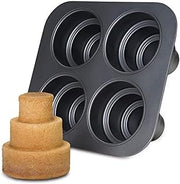 Chicago Metallic Multi-Tier Cake Pan Set | Carbon Steel Tiered Baking Pans with Non-Stick Easy Release for Wedding, Anniversary, Shower and Celebration Layer Cakes