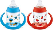 NUK Learner Cup, 5oz, Pack of 2, Sesame Street, Elmo and Cookie Monster – Soft Spout, Easy-Grip Handles, BPA Free, Spill Proof Transition Sippy Cup
