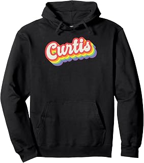 Curtis Pride Month LGBTQ Rainbow Flag Name Personalised Pullover Hoodie