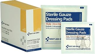 First Aid Only Dressing Pad, Gauze 2" & 3" - 48 Per Box