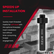 Thread Insert Drive Tool by E-Z LOK – 1/4-20, Tool Steel, Black, Model 9000
