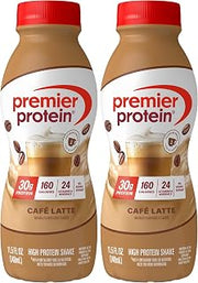 Premier Protein 30g Protein Shake, Café Latte, 11.5 fl oz (Pack of 2)