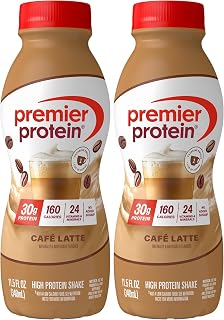 Premier Protein 30g Protein Shake, Café Latte, 11.5 fl oz (Pack of 2)