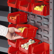 Deep Door Bin Cabinet by Global Industrial – 16 Gauge Steel, Red, Model 662141RD