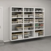 Sauder GarageCore 3 Deep Cabinets, White Finish