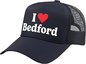I Love Bedford Trucker Hat with Adjustable Mesh Back