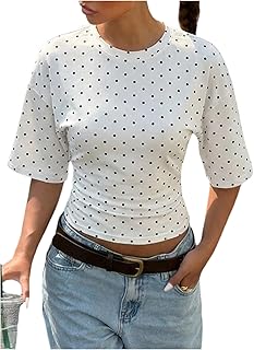 Women's Polka Dots Top Y2K Summer Going Out Tops