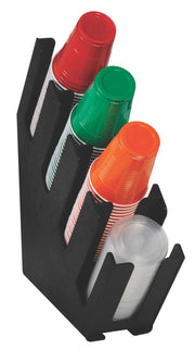 DISPENSE-RITE 4 Section / 5.25 inches (width) / Black Cup Holders