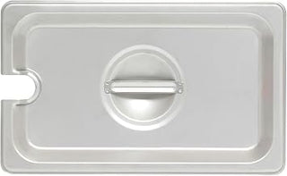 Thunder Group STPA5140CS Steam Table Pan Cover 1/4 Size Slotted with Handle