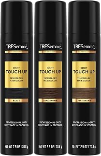 TRESemmé Root Touch-Up Spray Sample Variety Pack (Black, Dark Brown, Light Brown) – Temporary Color Hairspray, Travel-Size, 2.5 Oz Ea