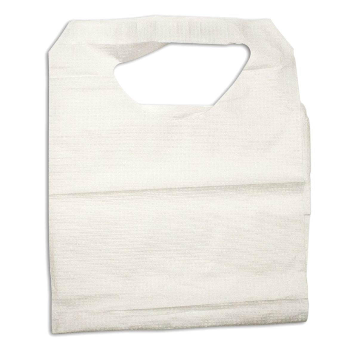 Paper/Poly Lap Bibs w/ Ties 16" x 33" 300/Cs by Dynarex – 16" x 33", Paper/Poly, White, Model 4405