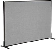 Global Industrial Freestanding Office Partition Panel, 60.25"W x 42"H, Gray