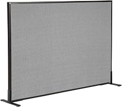 Global Industrial Freestanding Office Partition Panel, 60.25"W x 42"H, Gray