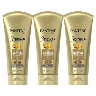 Conditioner, Pro-V Daily Moisture Renewal for Dry Hair, 3 Minute Miracle, 6 Fl Oz (Pack of 3) by Pantene – 6 Fl Oz (Pack of 3), Old Version, Pack of 3, Model KUTUKU
