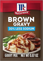 McCormick 30% Less Sodium Brown Gravy Mix, 0.87 oz
