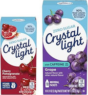 Crystal Light Drink Mix – Cherry Pomegranate Pitcher Packets (2.2 oz) & Grape On-The-Go Powdered Drink Mix (10 CT) (1 Ea.) (Variety Pack)