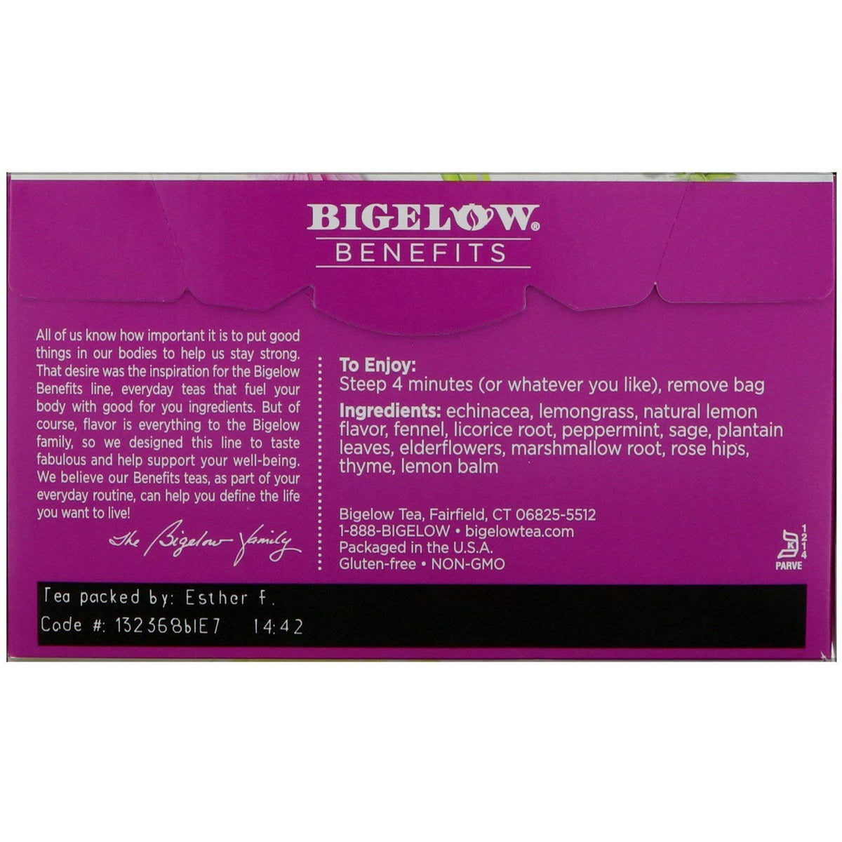 Lemon Echinacea by Bigelow Tea – Commercial Grade