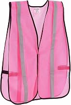 Global Industrial Hi-Vis Pink Safety Vest, 2" Reflective Strips, Mesh, One Size