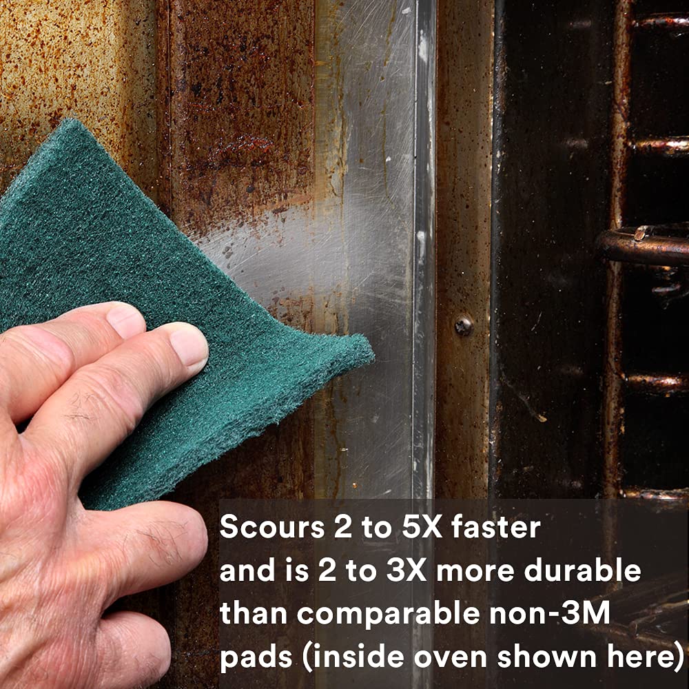 3M Dark Green / 6" x 9" / 20 Scouring Pads & Sticks
