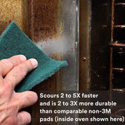 Scouring Pad by 3M – 6" x 9", Stainless Steel, Dark Green, Pack of 20, Model 96-20