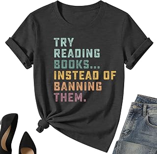 Reading Shirt for Women-It's a Good Day to Read a Book Short Sleeve Women Library Read Tee Tops