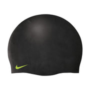 Carbon Fiber Silicone Swim Cap by Nike – One Size, Silicone, Black/Venom Green