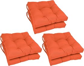 Blazing Needles 16-inch Square Indoor Chair Cushions (Set of 2, 4, or 6) - 16" x 16" Tangerine Dream Set of 6