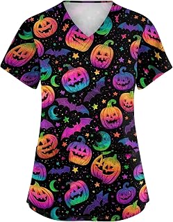 Womens Heart Print Animals Nurse Uniforms 2026 Scrub Tops for Women