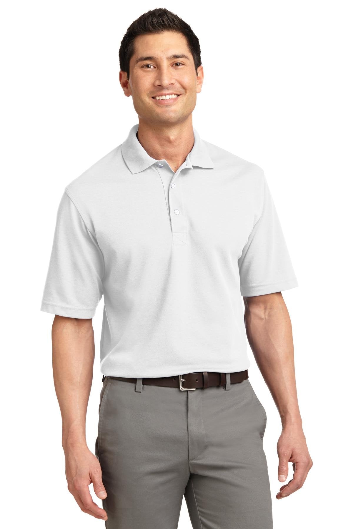 Unisex Rapid Dry Polo White by Port Authority – 5X-Large, Cotton, White, Model SNM-303704