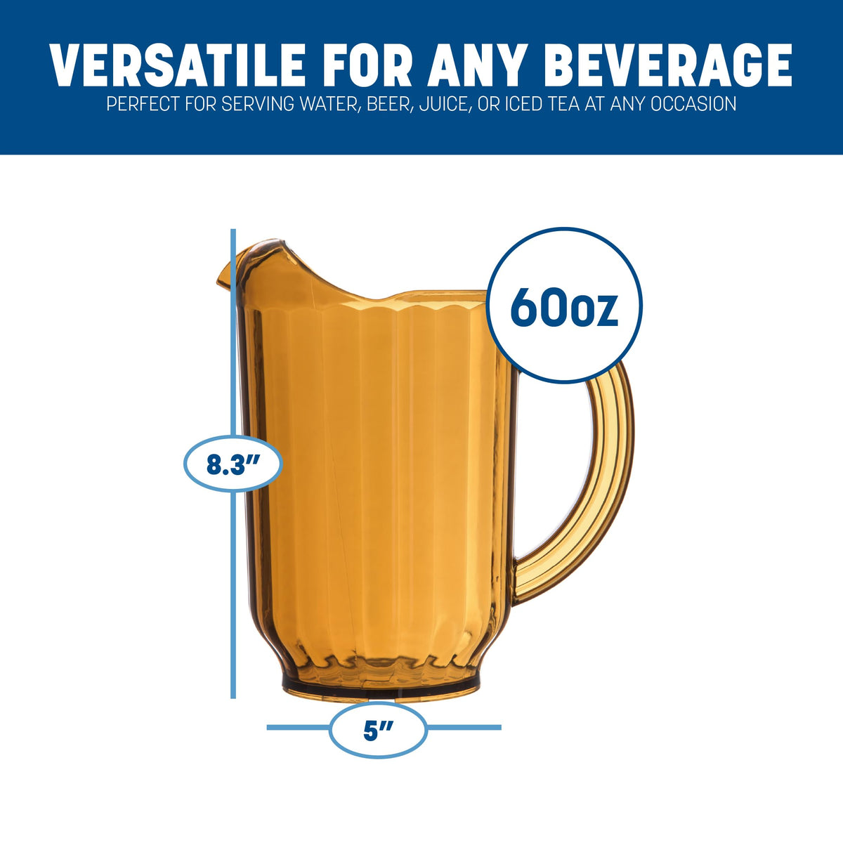 Carlisle FoodService Products Amber / 60.1 Ounces / Pack of 1 Jugs
