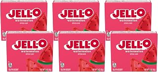 Jell-O Watermelon Gelatin Mix 3 Ounce Box (Pack of 6)