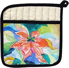 Betsy Drake PT1052 Peach Poinsettia Pot Holder