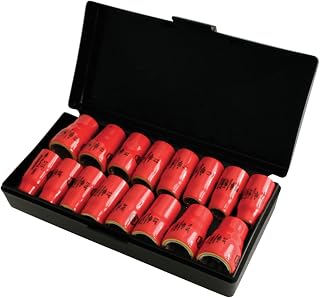 Wiha 31491 3/8-Inch Drive Socket Set, Inch/Metric, Insulated, 16 Piece