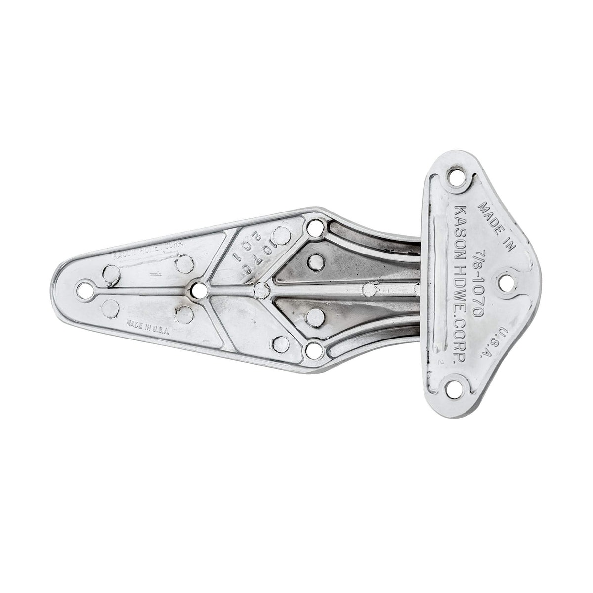 1070 Narrow Flange Hinge by Kason – 7/8", Stainless Steel, Silver, Model 11070000032