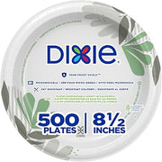 Georgia-Pacific Dixie 8.5 Inch Medium-Weight Paper Plates By GP PRO, Pathways Design, 500 Count (125 Disposable Plates Per Pack, 4 Packs Per Case), UX9WS