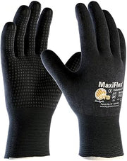 Pip Gloves - G-Tek Maxiflex Plus Iv Nitrile Gloves With Dotted Palms - Medium