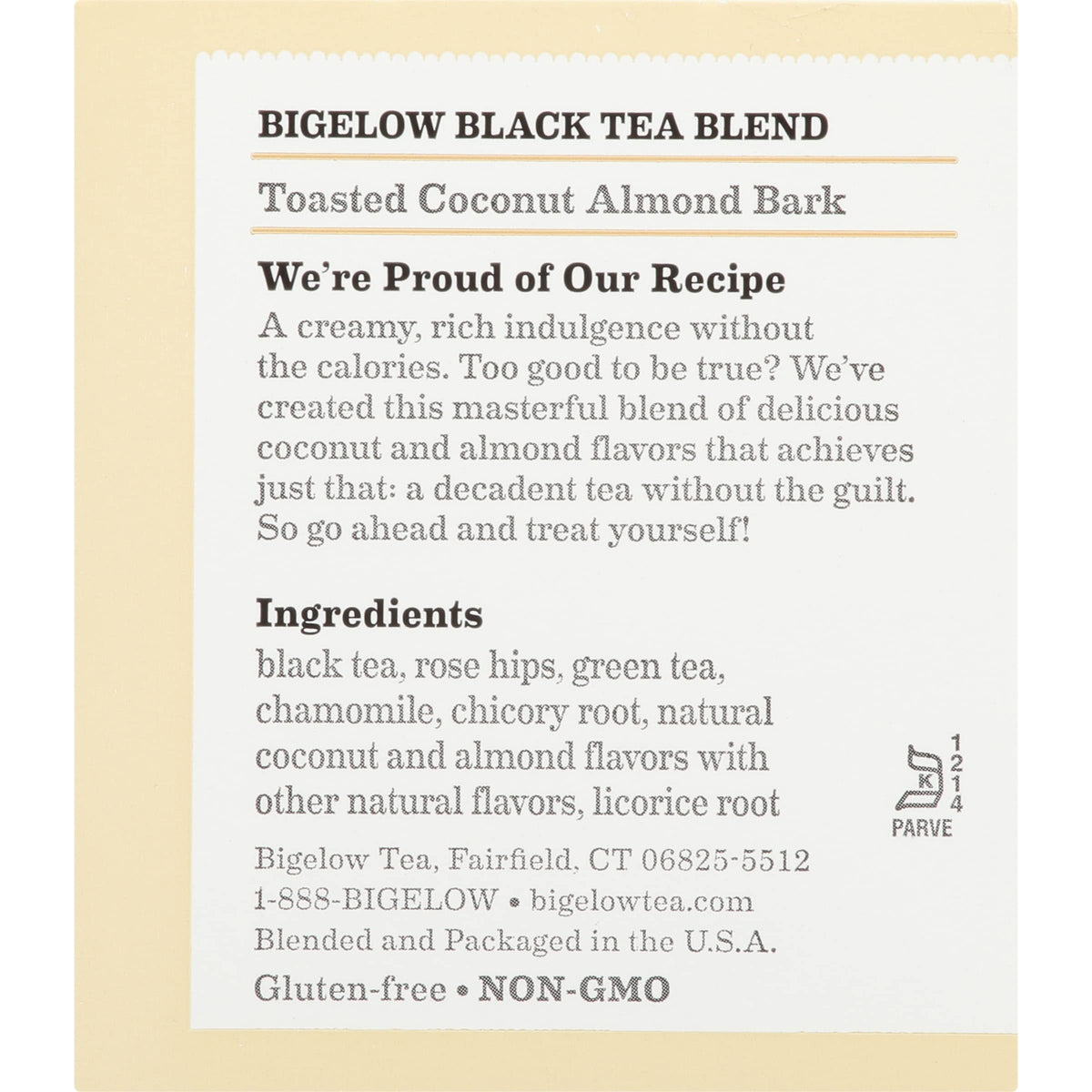 Bigelow Toasted Coconut Almond Bark 36 Tea Bags (2 boxes of 18) by Bigelow Tea – 18 Count (Pack of 2), Pack of 2