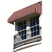 10.38 FT. NEW Yorker Fixed Awning 124.5 in. W X 18 in. H X 36 in. D Acrylic Fabric in Burgundy/TAN Stripe by Awntech – Model NK1836-10BT